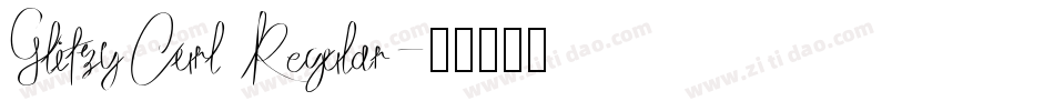 GlitzyCurl Regular字体转换